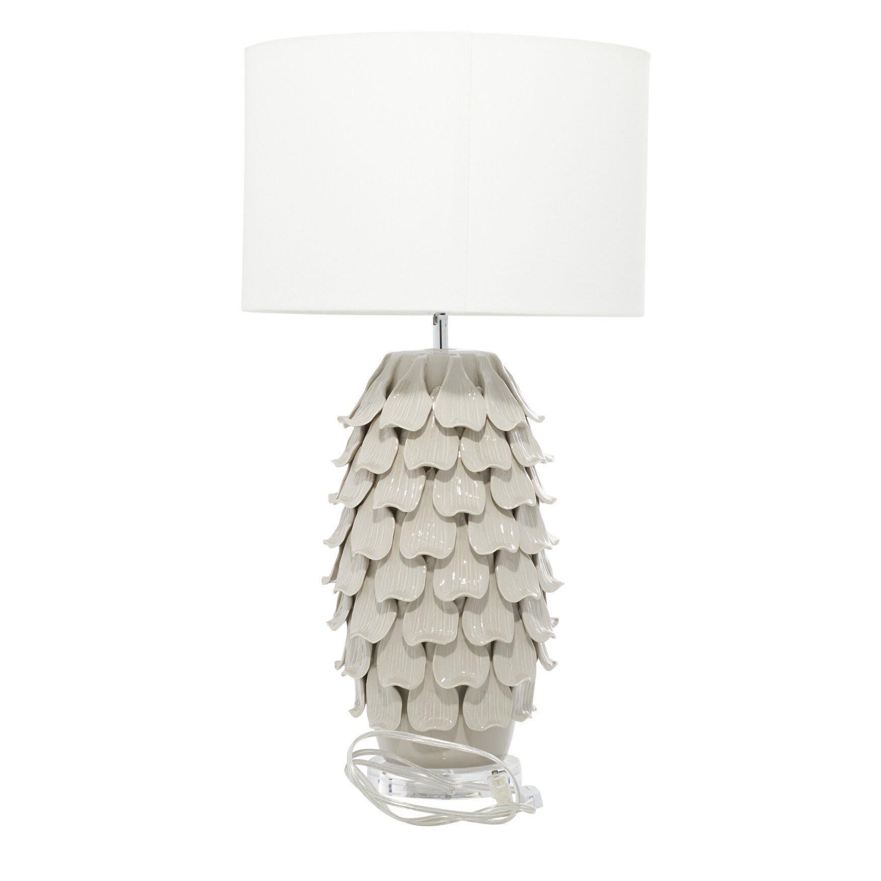 Grey Ceramic Rustic Table Lamp, , on-hover image number 1