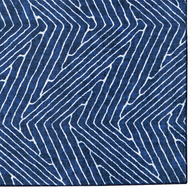 Washable Fuller Blue/Ivory Rug, , alternate image number null