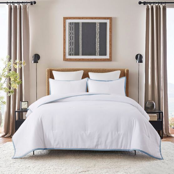 Framed Down Alternative Comforter Set , BLUE FOG, hi-res image number null