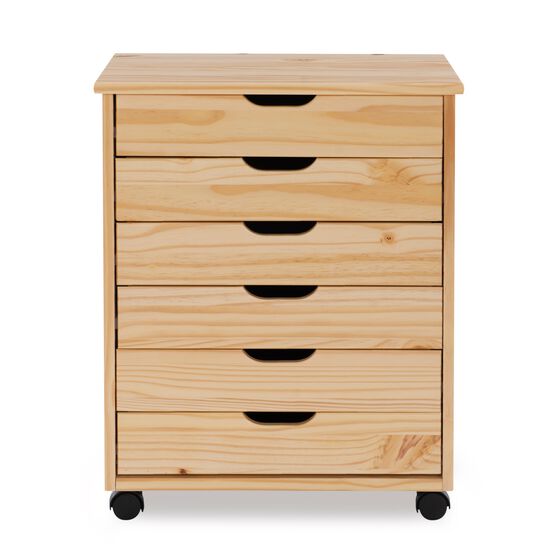 Croghan Six Drawer Wide Rolling Storage Cart, , alternate image number null
