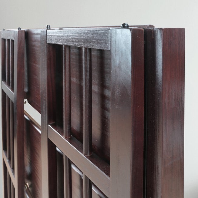 3-Shelf Folding Stackable Bookcase 27.5 inches Wide-Espresso, , alternate image number null