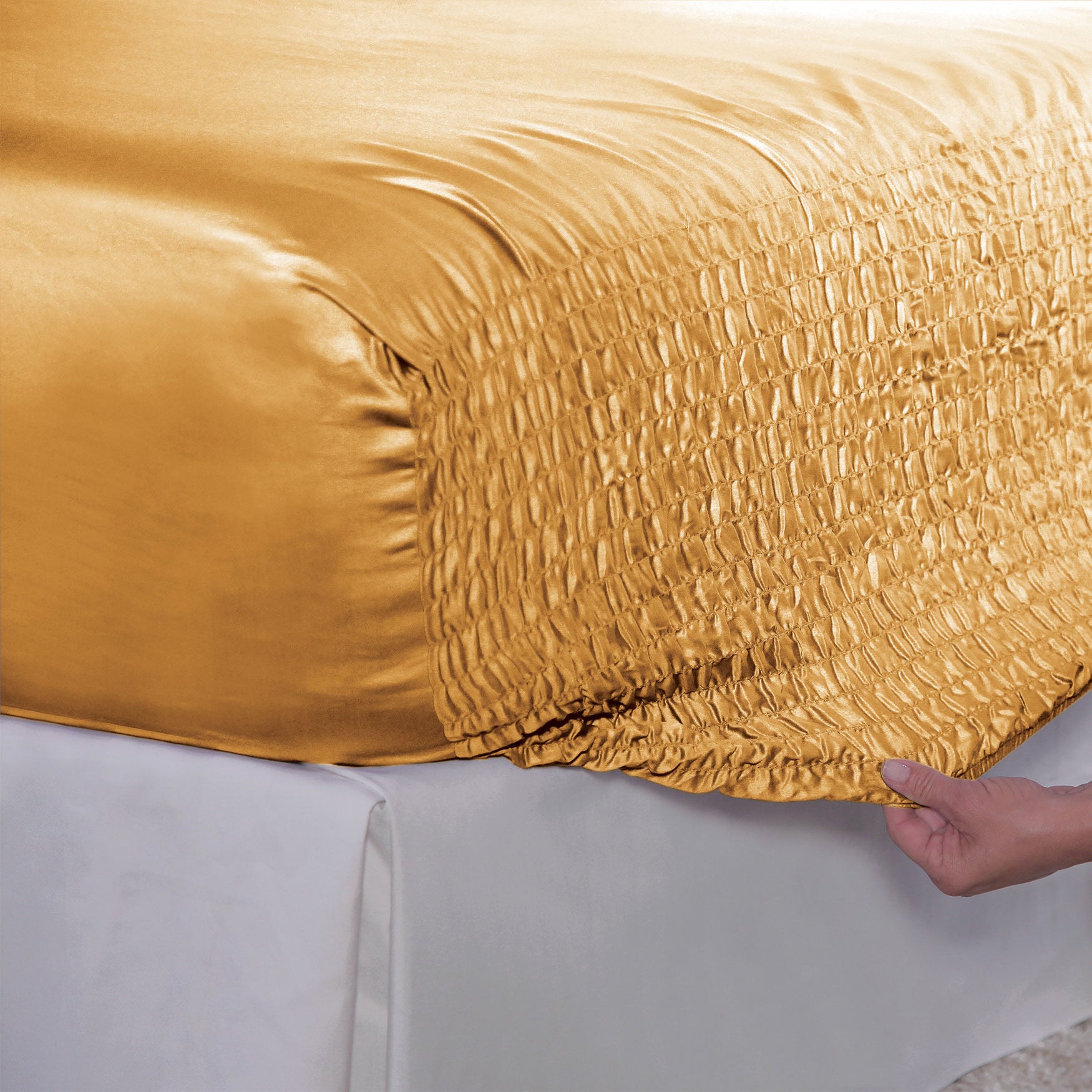Bed Tite™ Satin Sheet Set, GOLD, hi-res image number 0