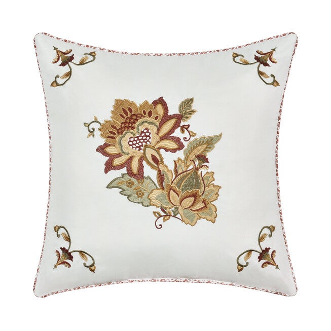 Janessa 16 Inch Square Decorative Throw Pillow, SPICE, hi-res image number null
