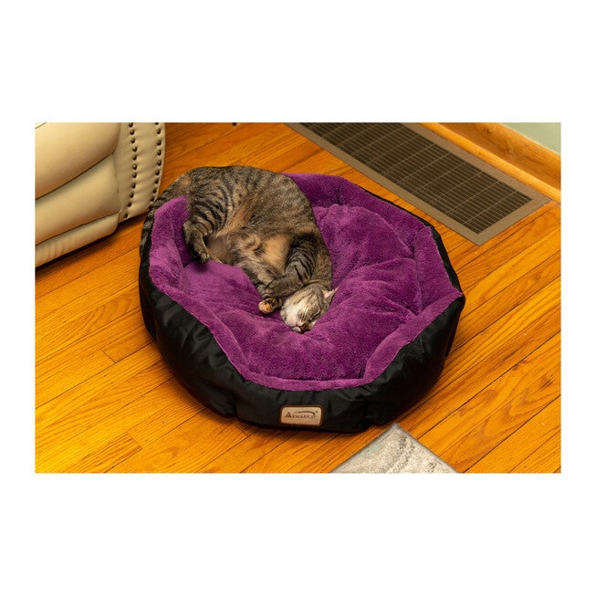 Armarkat Large, Soft Cat Bed In Purple And Black - C101Nh/Zh Cat Bed, , alternate image number null