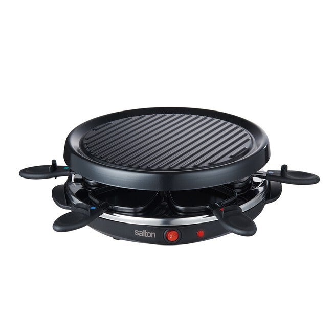 Salton Party Grill & Raclette, 6 Person, BLACK, hi-res image number 0