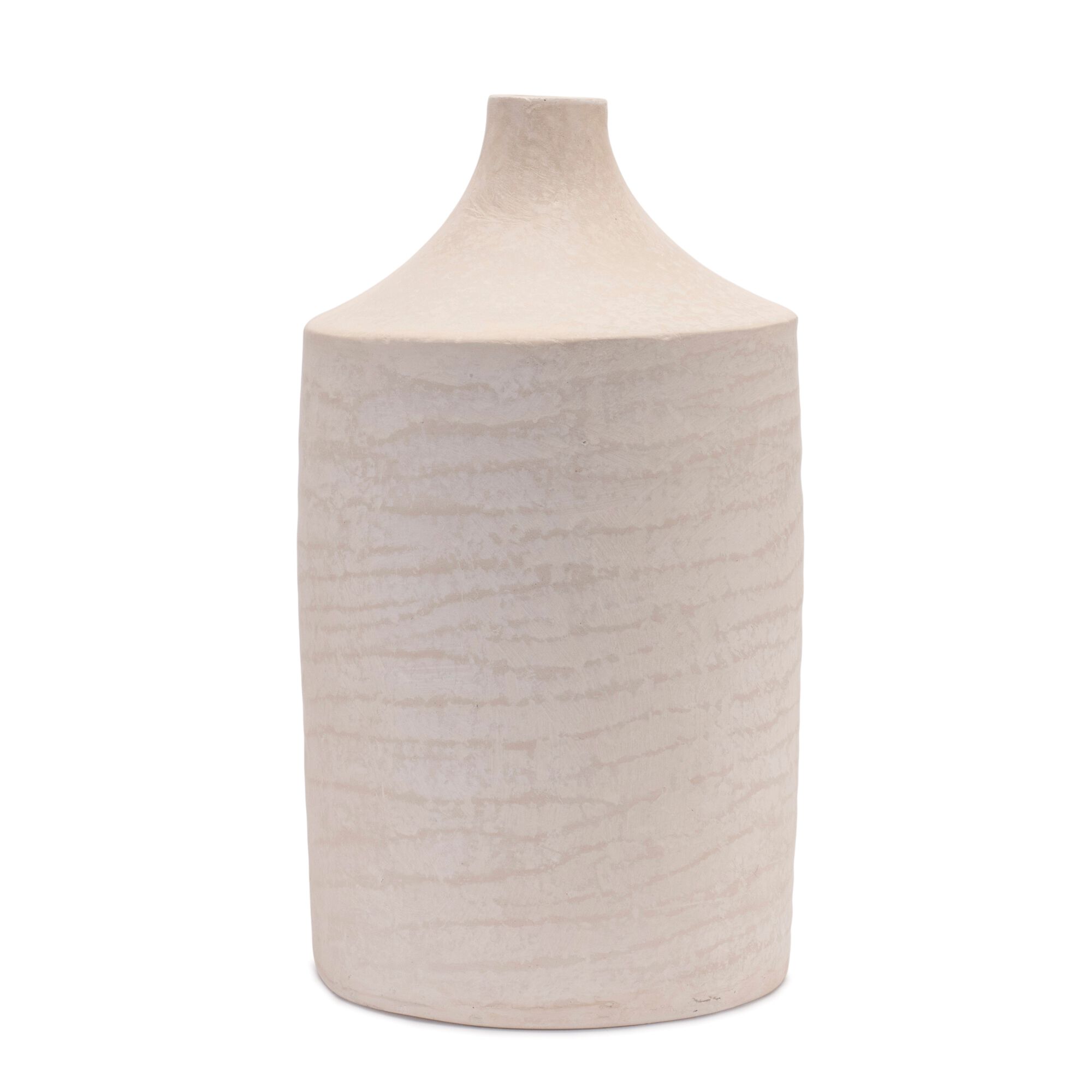 Recycled Paper Chalk Vase 18 inchesH, BEIGE, hi-res image number 0