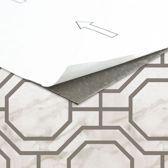Retro 12x12 Self Adhesive Vinyl Floor Tile - Octagon - 20 Tiles/20 sq. ft., , alternate image number null