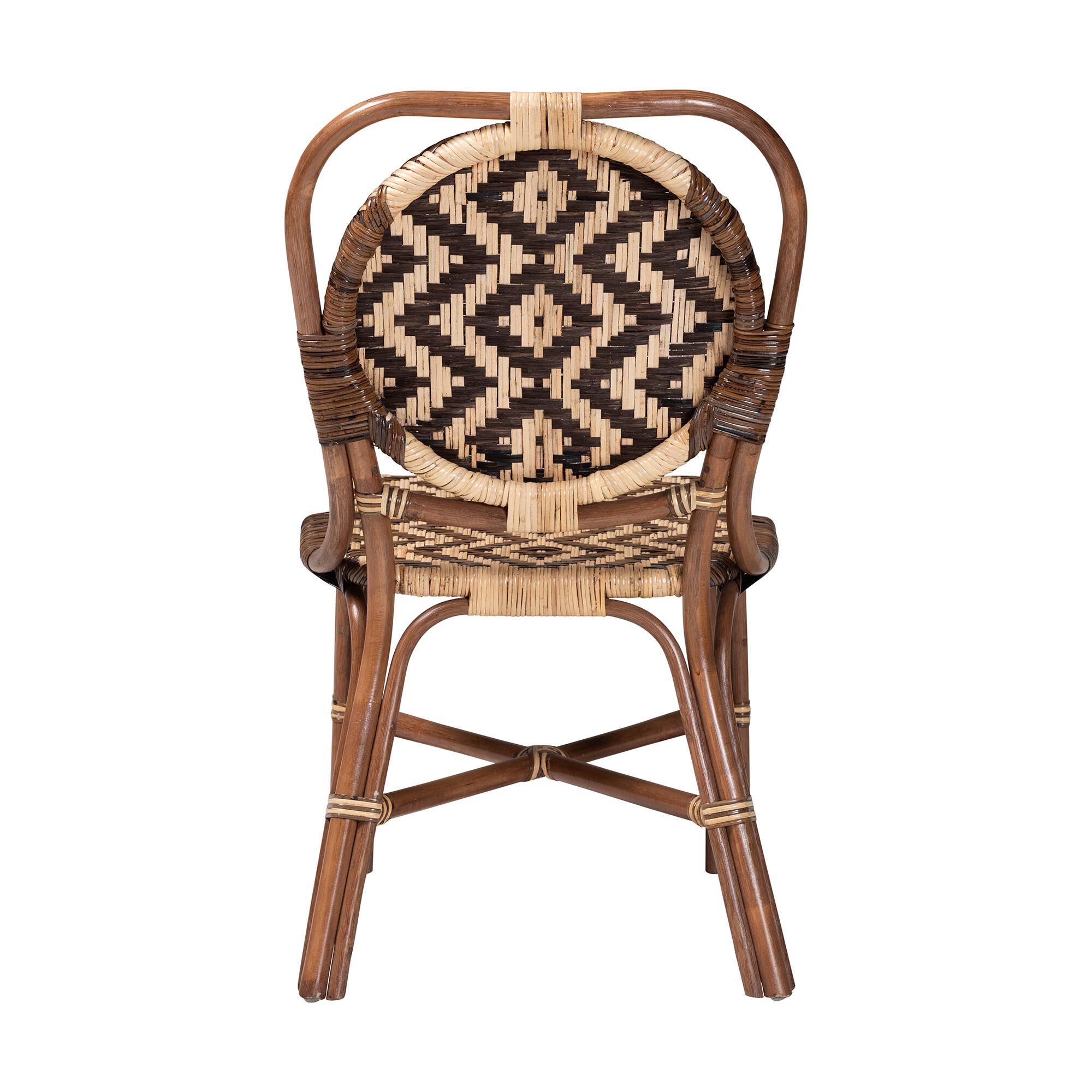 Mariano Natural Rattan Dining Chair, BROWN, alternate image number 4