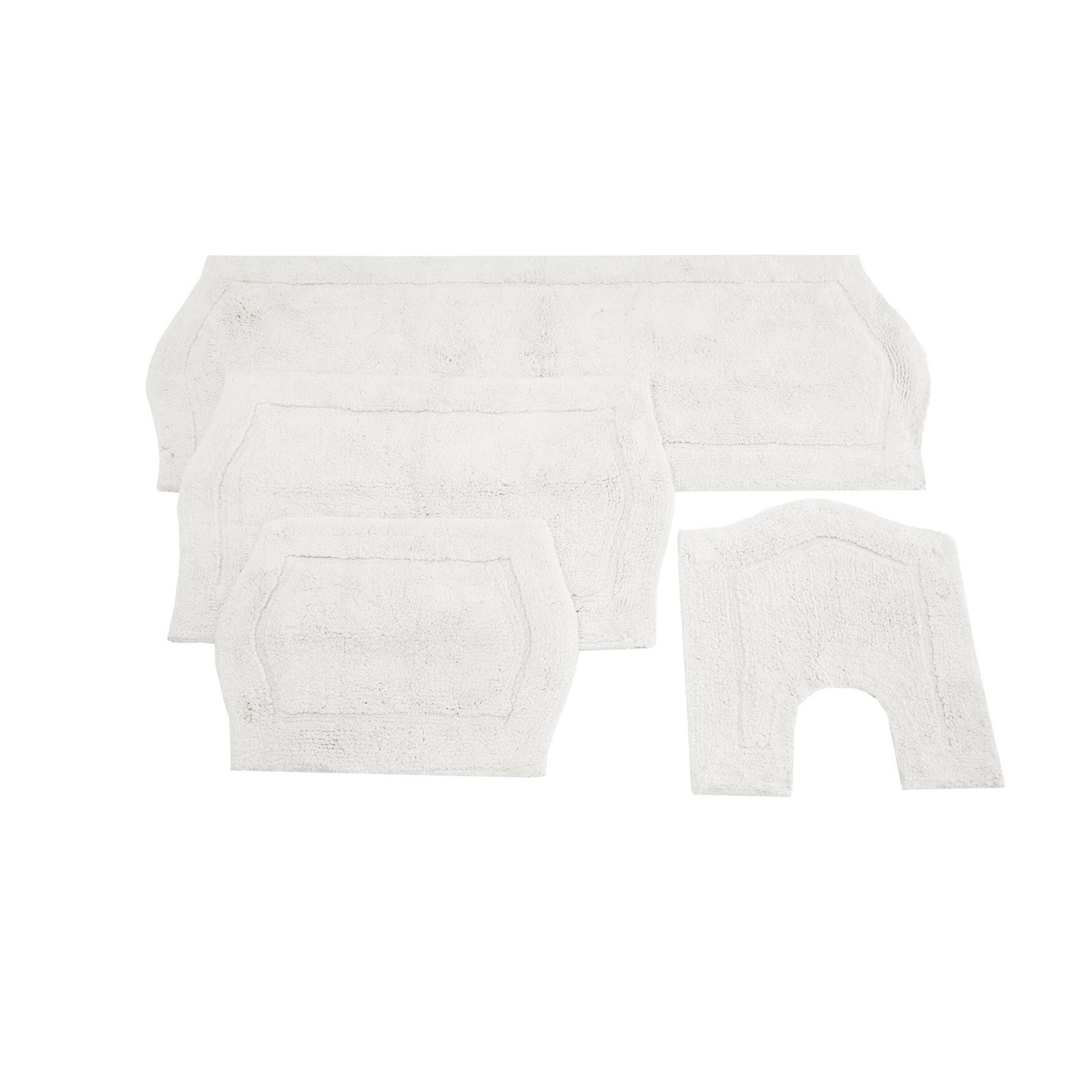 Waterford 4-Pc. Bath Rug Set Blue, WHITE, hi-res image number 0