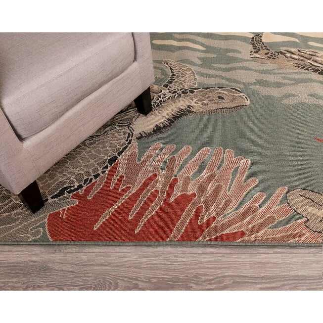 Liora Manne Riviera Seaturtles Indoor/Outdoor Rug, , on-hover image number null