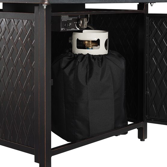 Downey 32" Square Aluminum LPG/NG Fire Pit, , alternate image number null