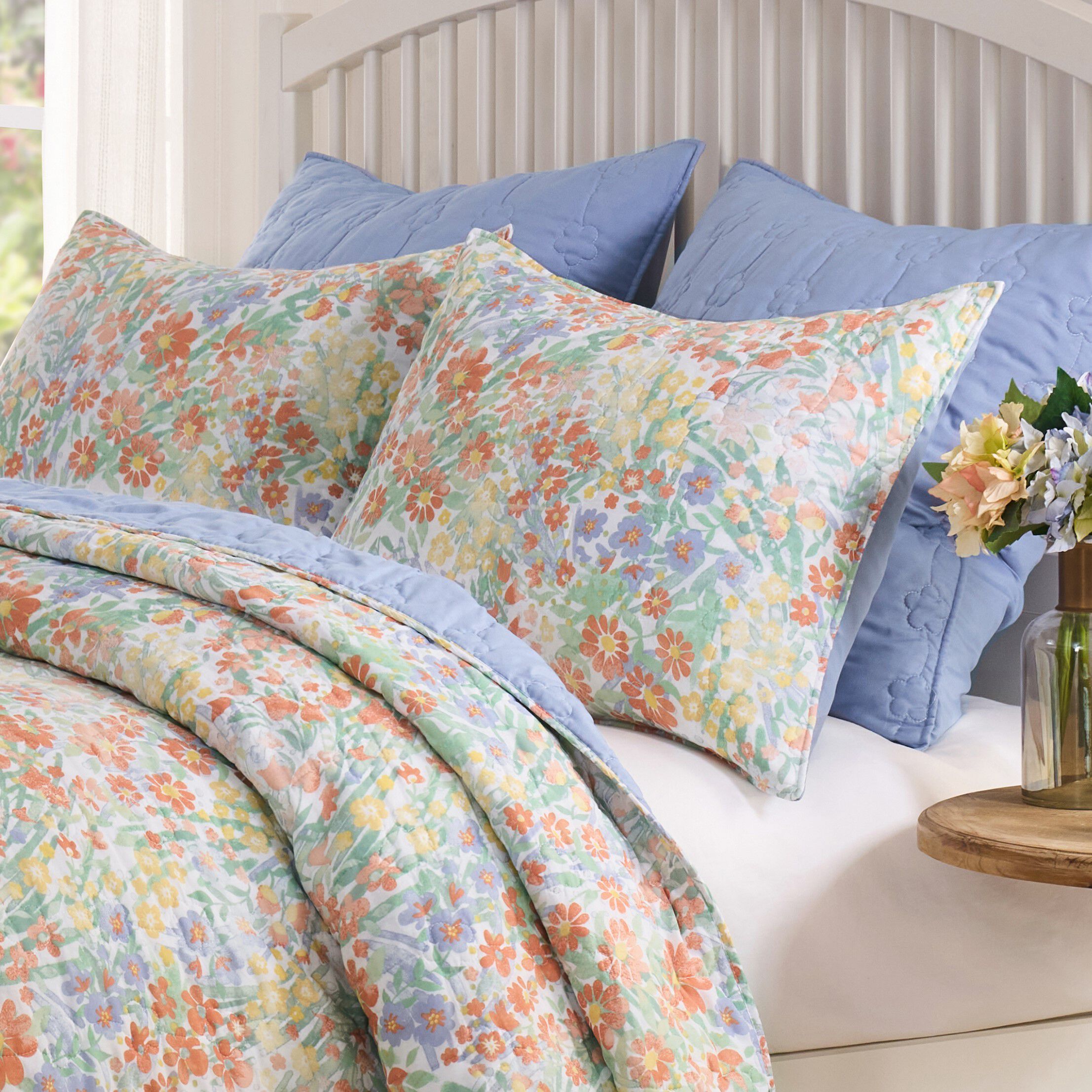 Alice Floral Meadow Quilt Set, PASTEL, alternate image number 5