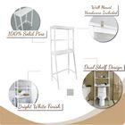 Spacesaver 100% Solid Wood Over The Toilet Rack with Shelves - White, , alternate image number null