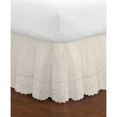 Fresh Ideas Ruffled Eyelet 18" Bed Skirt, Twin