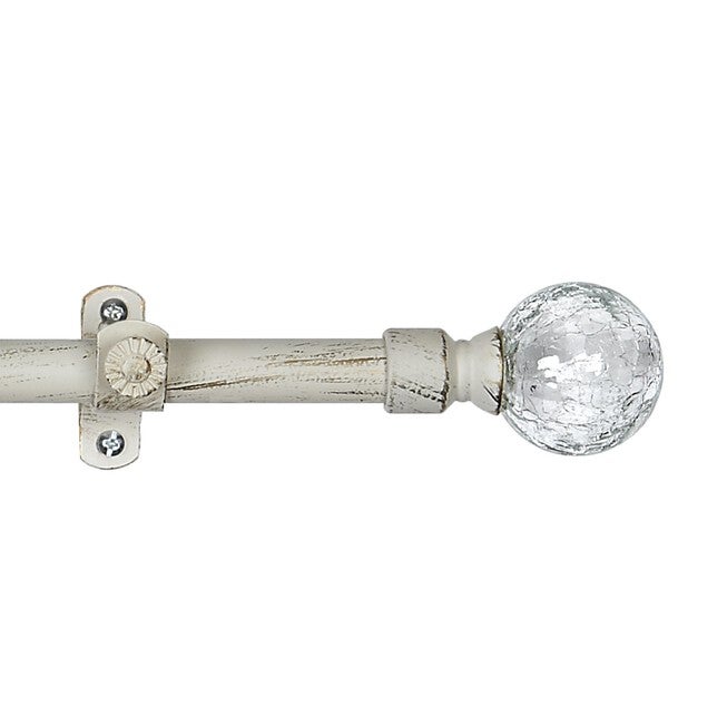 Metallo Decorative Rod And Finial Ilana, ANTIQUE WHITE GOLD, hi-res image number null