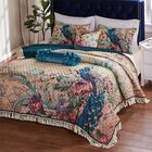 Eden Peacock Quilt and Pillow Sham Set, , alternate image number null