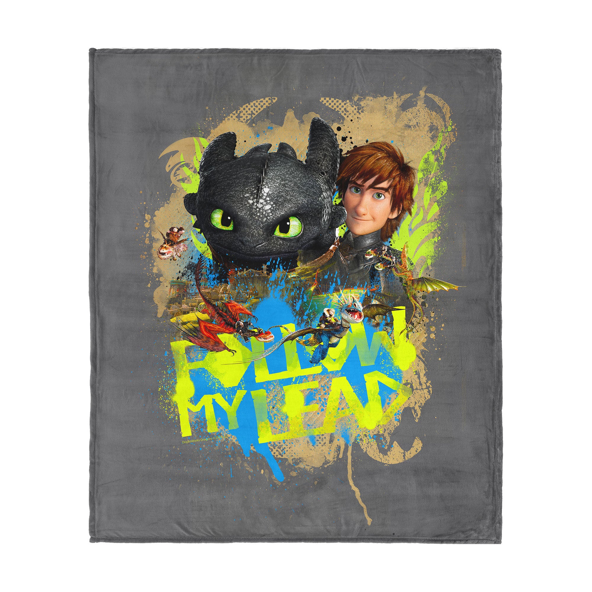 How to Train Your Dragon Follow My Lead Silk Touch Throw Blanket 50x60 inches, FOLLOW MY LEAD, hi-res image number 0