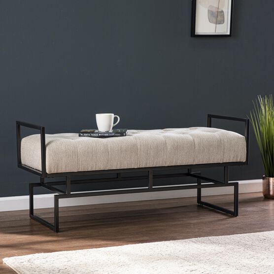 Coniston Upholstered Bench, BEIGE, hi-res image number null