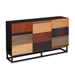 Mixed Tonal Wooden Console Table
