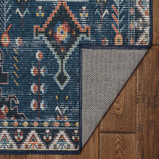 Washable Larson Navy/Ivory Rug, , on-hover image number null
