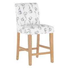 Contoured Tulips Counter Stool