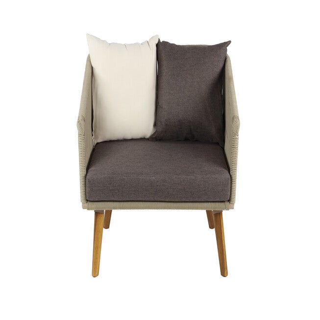 Grey Metal Modern Outdoor Chair, , alternate image number null