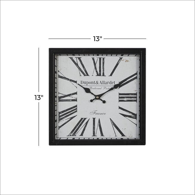 Black Industrial Metal Wall Clock, , alternate image number null