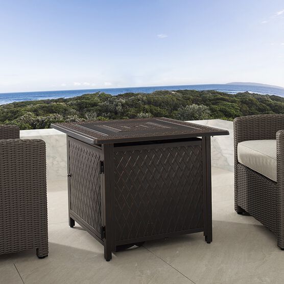 Downey 32" Square Aluminum LPG/NG Fire Pit, , alternate image number null
