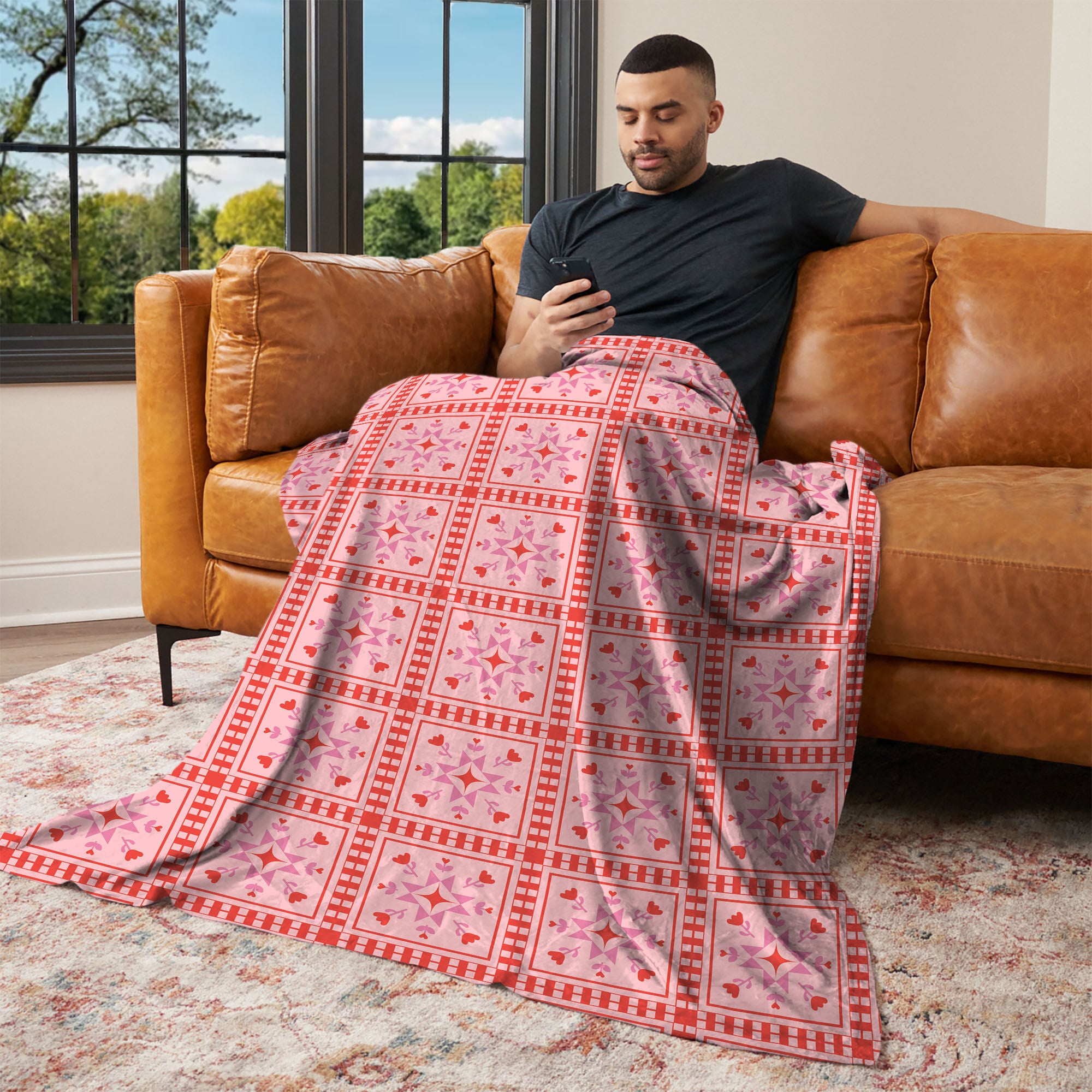 Valentine's Day Quilted Silk Touch Throw Blanket 60x80 Inches, QUILTED THRO, alternate image number 2
