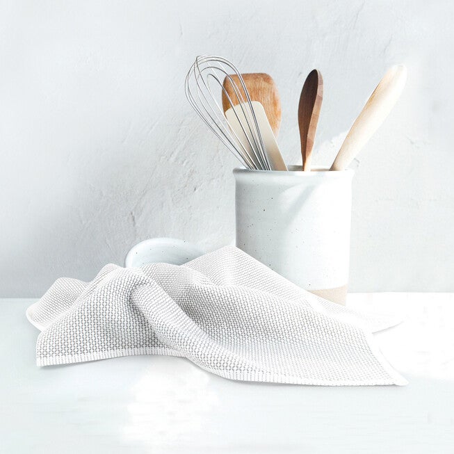 Honeycomb Cotton Terry Kitchen Dish Towel Set 2, , on-hover image number 1