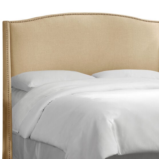 Nail Button Wingback Headboard, SANDSTONE, hi-res image number null