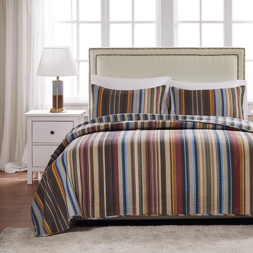 Durango Rustic Stripes 100% Cotton Quilt Set, EARTH, alternate image number 2