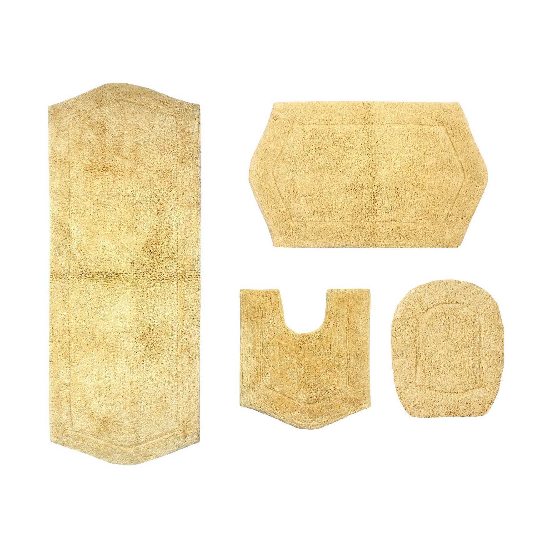 Waterford 4-Pc. Set Bath Rug Collection With Lid Cover, YELLOW, hi-res image number 0