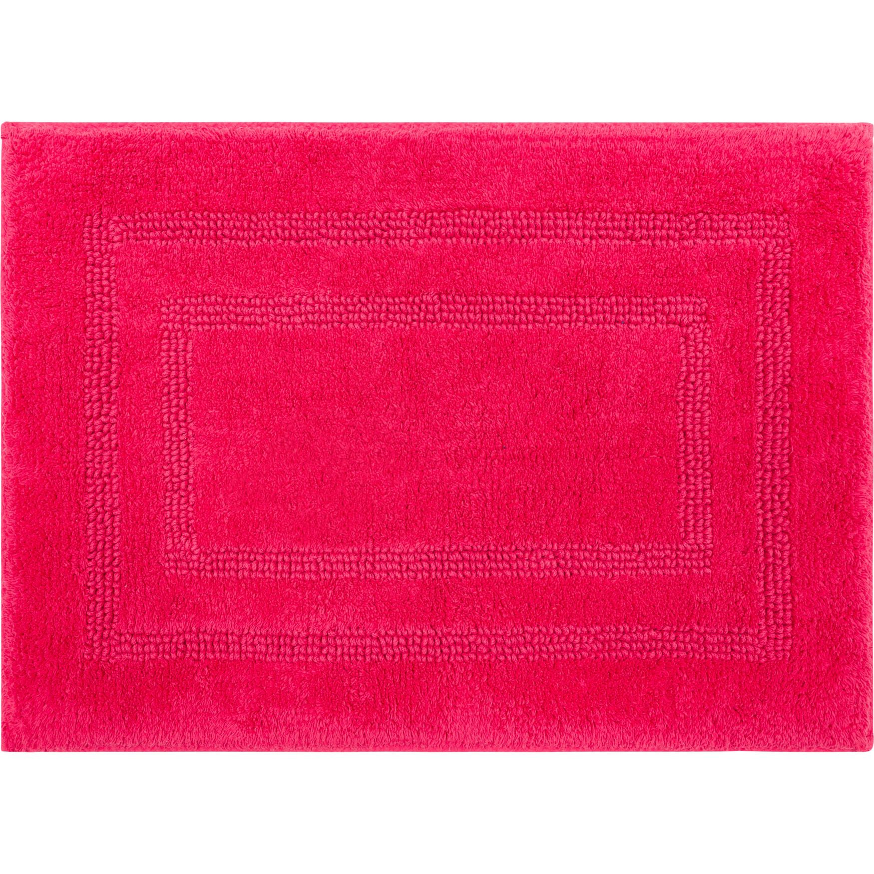 Cotton Reversible Bath Rug, FIESTA PINK, hi-res image number 0