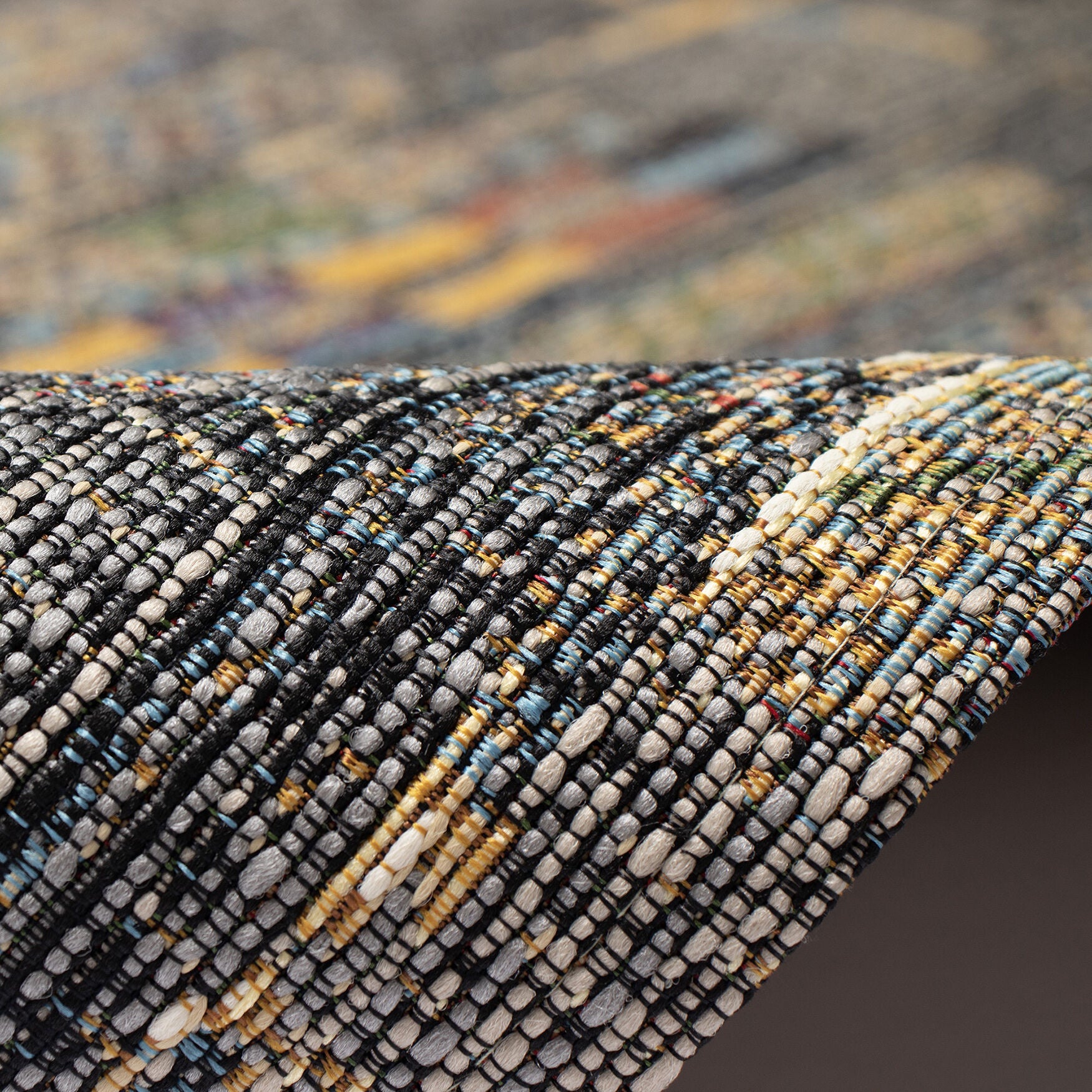 Liora Manne Marina Tribal Stripe Indoor/Outdoor Area Rug Black 8 feet 10 inches x 11 feet 9 inches, , alternate image number 3