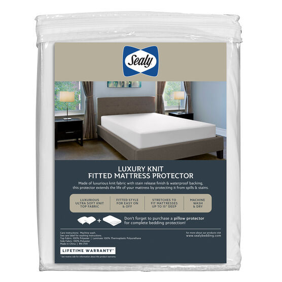 Sealy Luxury Knit Mattress Protector, , alternate image number null