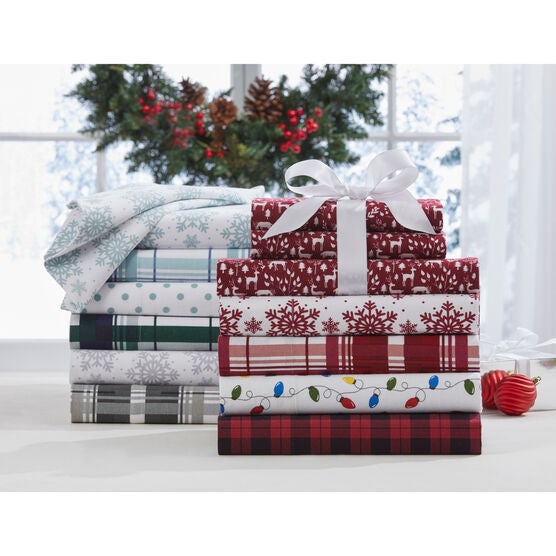 Cotton Flannel Print Sheet Set, , on-hover image number null