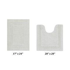 Lux Collectionis Bath Mat Rug 2 Piece Set (17" x 24" | 20" x 20")