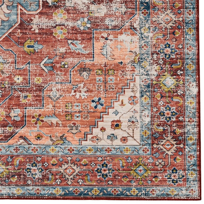 Washable Carter Rust/Ivory Rug, , alternate image number null