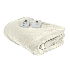 84" x 90" Ivory Full/Queen Heated Blanket