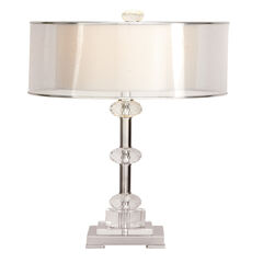 Silver Metal Glam Table Lamp
