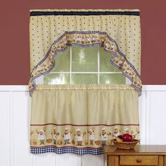 Cucina Printed Tier and Swag Window Curtain Set