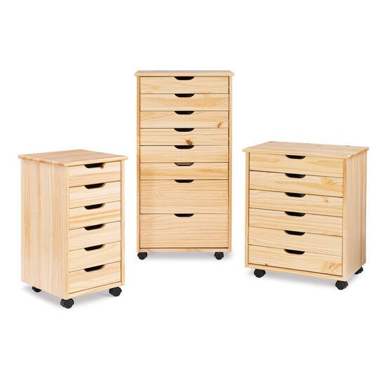 Croghan Six Drawer Rolling Storage Cart, , on-hover image number null