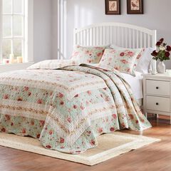 Antique Rose 100% Cotton Bedspread Set