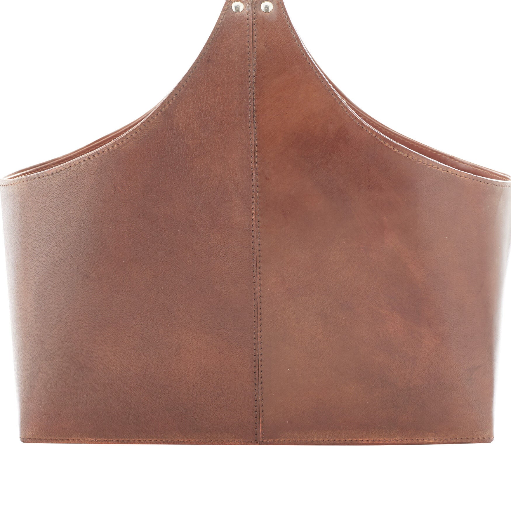 Brown Leather Rustic Magazine Rack Holder Magazine Holder, , alternate image number 2