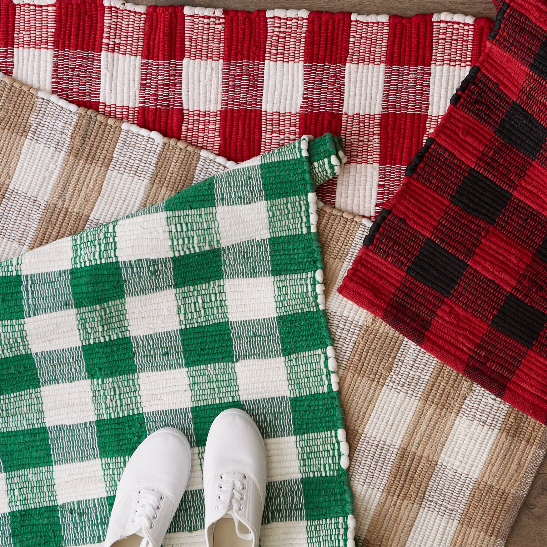 Red & Black Buffalo Check Rag Rug 26X40, , alternate image number 4