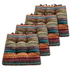 Southwest Triple-Layered Chair Pad 4 Piece Set, SIESTA, hi-res image number null