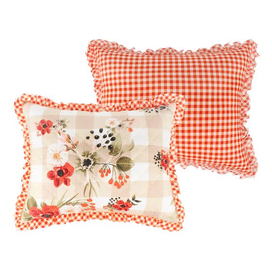 Wheatly Ruffled Gingham Quilt And Pillow Sham Set, , alternate image number null