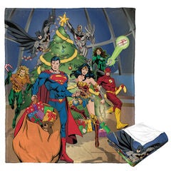 Wb Dc Justice League Holiday Team Work Silk Touch Throw