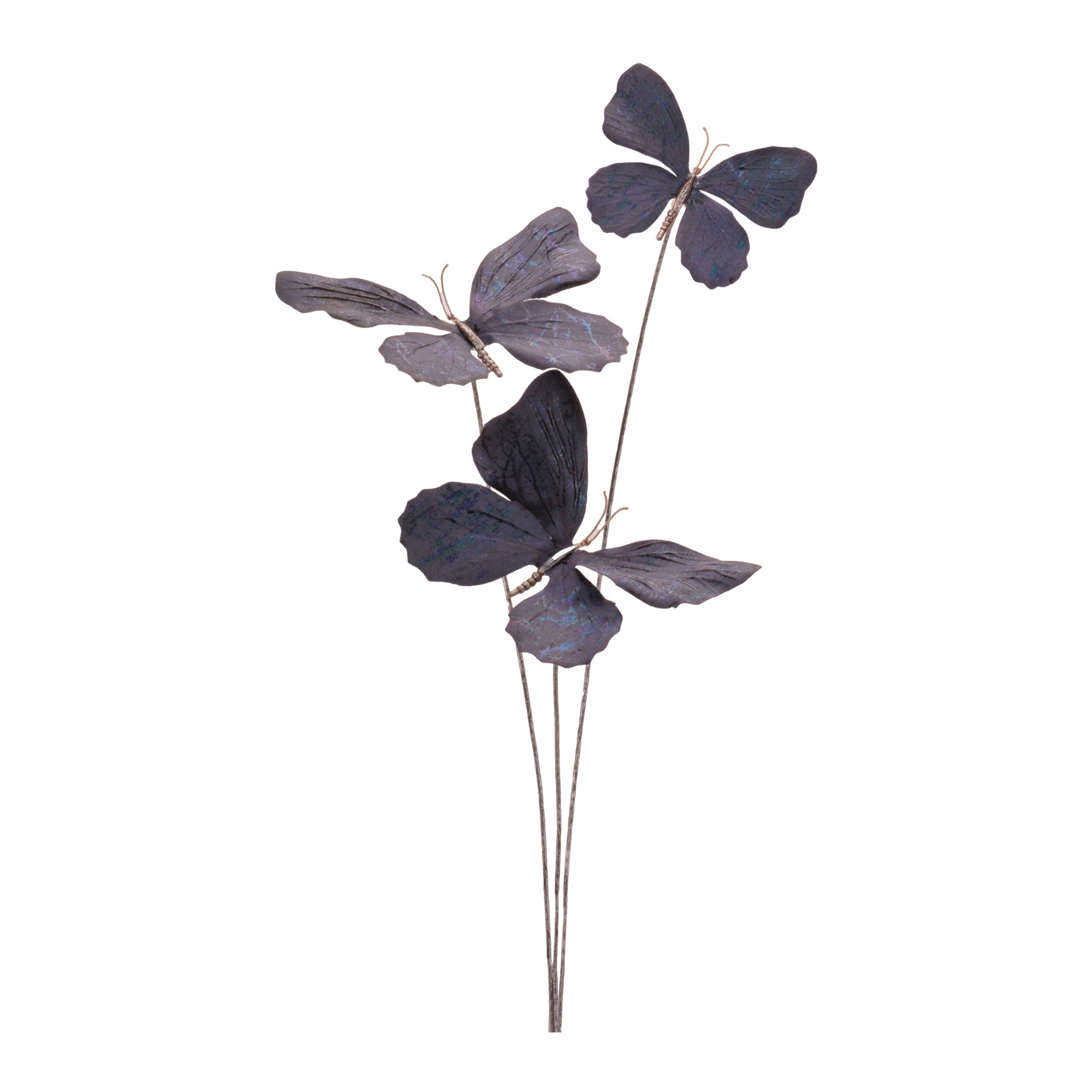 Metallic Butterfly Spray (Set of 6), BLUE, hi-res image number 0
